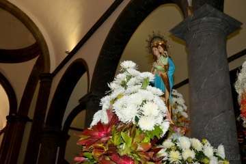 Procesión del Rosario de la Aurora de María Auxiliadora por Los Llanos de Telde (Foto TA)