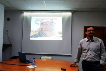 Didáctica charla de Galindo sobre el patrimonio cultural canario (Foto TA)