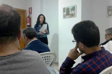 Didáctica charla de Galindo sobre el patrimonio cultural canario (Foto TA)