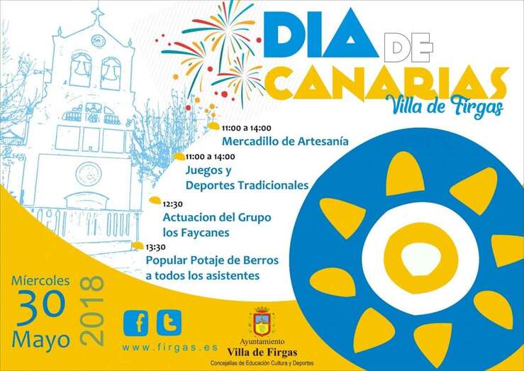 Cartel del Día de Canarias en Firgas (Foto TA)