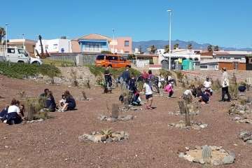 Taller de residuos y cuidado de una plantación en La Garita (Foto TA)