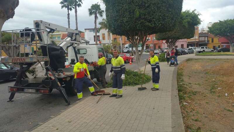 Operarios que intervienen en los trabajos (Foto TA)