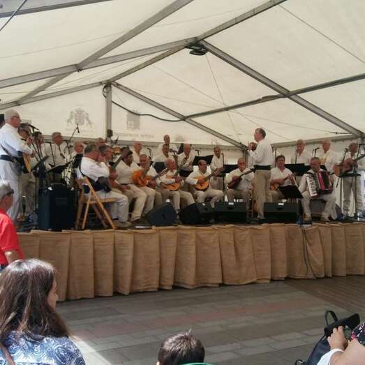 Momento del concierto de este domingo de Los Faycanes en San Mateo (Foto TA)