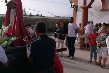 Romería ofrenda a San Fermín en El Caserío de Gando (Foto TA)