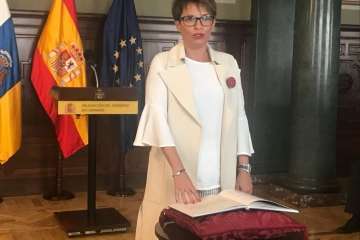 Telde arropa a Mañez en su toma de posesión como delegada del Gobierno (Foto TA)