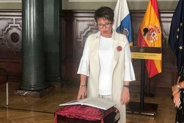 Telde arropa a Mañez en su toma de posesión como delegada del Gobierno (Foto TA)