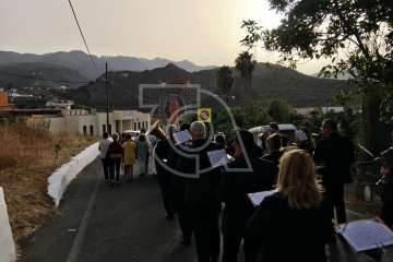 Procesión extraordinaria en Lomo Magullo (Foto TA)