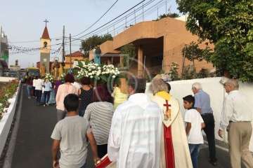 Procesión extraordinaria en Lomo Magullo (Foto TA)