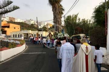 Procesión extraordinaria en Lomo Magullo (Foto TA)