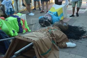 Pasacalles anunciador de las fiestas de Melenara (Foto TA)