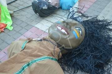 Pasacalles anunciador de las fiestas de Melenara (Foto TA)