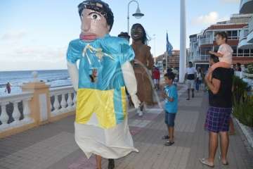 Pasacalles anunciador de las fiestas de Melenara (Foto TA)