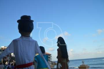 Pasacalles anunciador de las fiestas de Melenara (Foto TA)