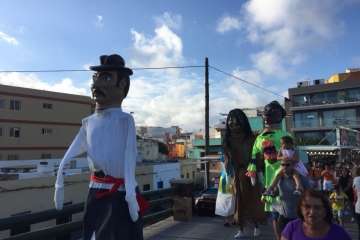 Pasacalles anunciador de las fiestas de Melenara (Foto TA)