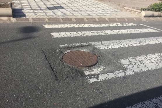 Arqueta temeraria para vehículos y motos en Taliarte (Foto TA)