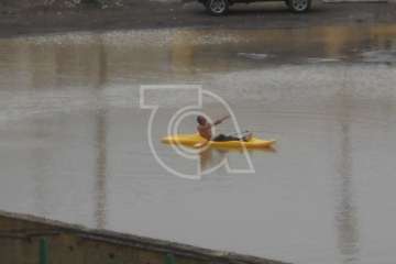 Piragüismo en el 'lago' de Melenara-Telde (Foto José Martín Feo y José Peña Falcón)