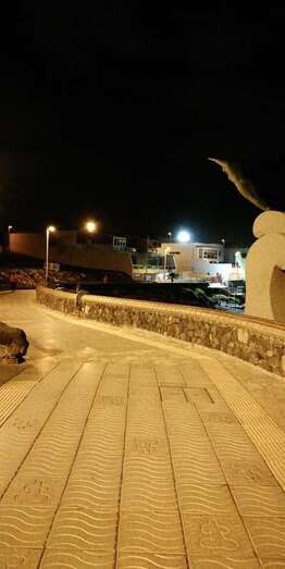 Imagen tomada esta noche en el paseo marítimo de La Garita (Foto TA)