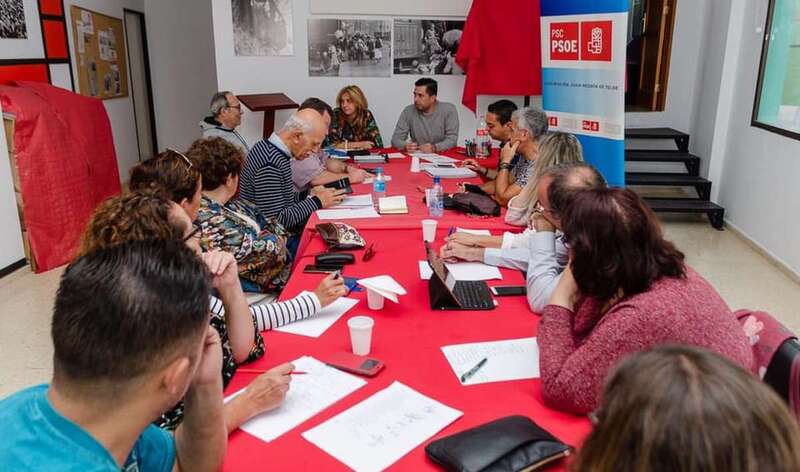 La reunión tuvo lugar en la sede socialista de Telde (Foto TA)