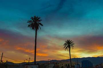 Atardecer mágico en las medianías de Telde (Foto Antonio Rico)