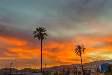 Atardecer mágico en las medianías de Telde (Foto Antonio Rico)