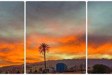 Atardecer mágico en las medianías de Telde (Foto Antonio Rico)