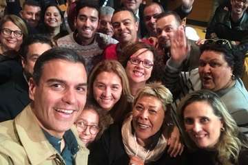 El PSOE de Telde con Pedro Sánchez (Foto TA)