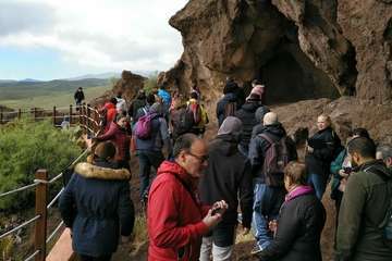 Visita guiada a Cuatro Puertas por el arqueólogo Abel Galindo (Foto TA)