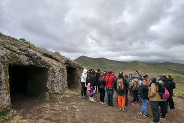 Visita guiada a Cuatro Puertas por el arqueólogo Abel Galindo (Foto TA)
