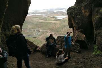 Visita guiada a Cuatro Puertas por el arqueólogo Abel Galindo (Foto TA)