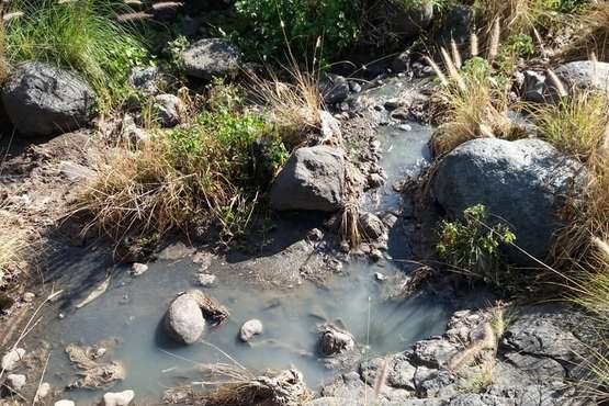 Nuevo derrame de aguas fecales en el Barranco Real de Telde (Foto TA)