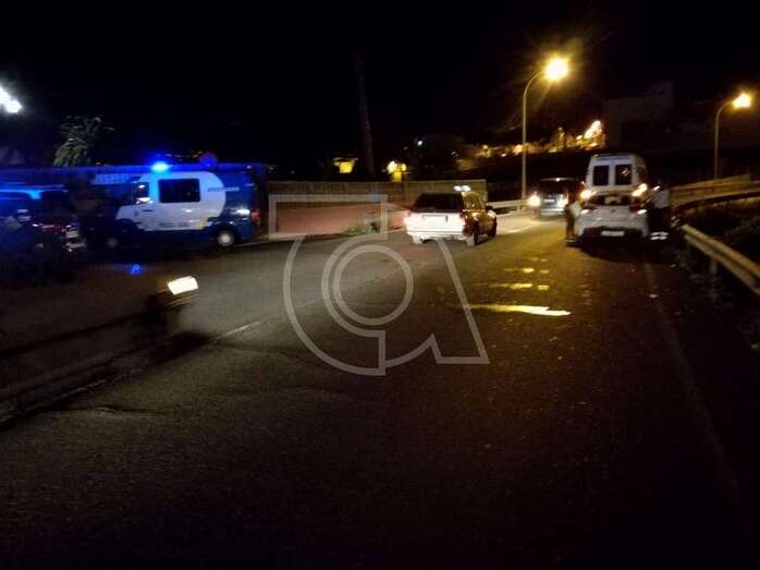 Imagen del accidente captada por un lector de TELDEACTUALIDAD (Foto TA)