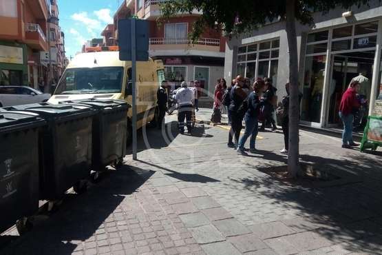  Caída en la calle de Poeta Fernando González (Foto TA)