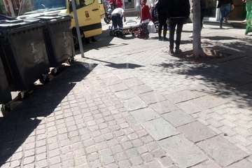  Caída en la calle de Poeta Fernando González (Foto TA)