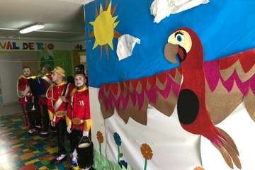 Los Nietos de SaryMánchez y Las Golisnionas dan la murga en los colegios de Telde (Foto TA)