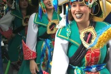 Los Nietos de SaryMánchez y Las Golisnionas dan la murga en los colegios de Telde (Foto TA)