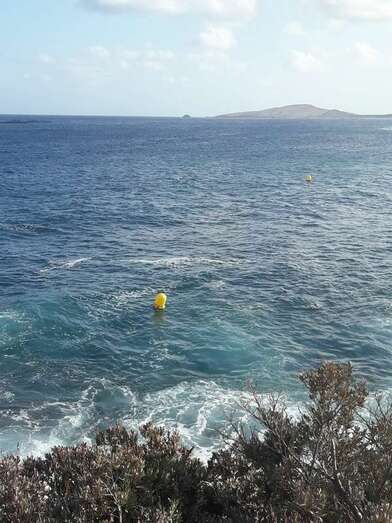 Boyas a la deriva del canal a nado, en una imagen de archivo (Foto TA)