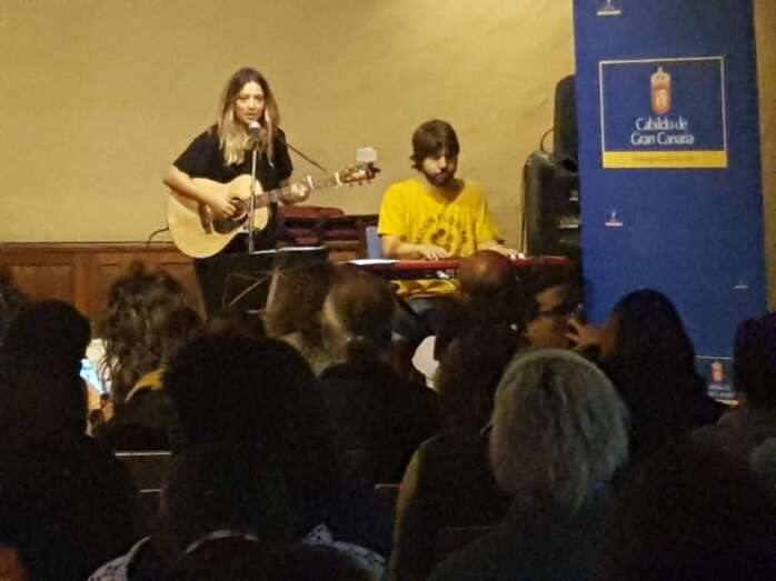 Momento del concierto de anoche en Telde (Foto TA)