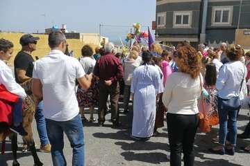 Protagonismo infantil en las procesiones del Domingo de Ramos en Telde (Foto TA)