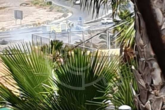 Nuevo incendio en el cauce del tramo bajo del Barranco de Jinámar (Foto TA)