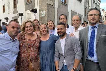 El PP de Telde con Pepa Luzardo y Rajoy (Foto TA)