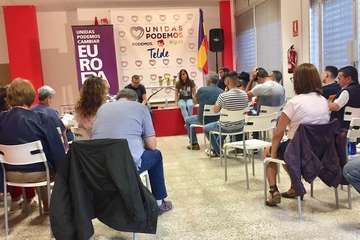 El eurodiputado Miguel Urbán, en Telde (Foto TA)