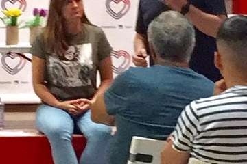 El eurodiputado Miguel Urbán, en Telde (Foto TA)