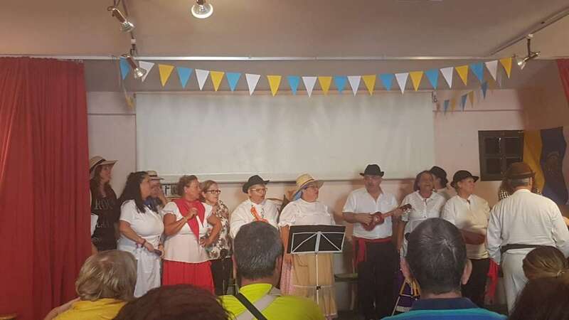 Momento de la comedia musical, esta tarde en el CEPA del Valle de Jinámar (Foto TA)