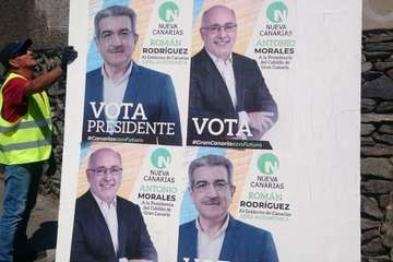 NC de Telde retira su cartelería electoral (Foto TA)