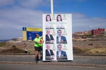 NC de Telde retira su cartelería electoral (Foto TA)