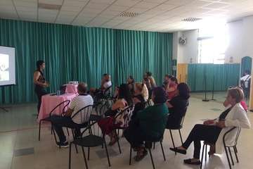 Taller de hábitos alimenticios en La Garita (Foto TA)