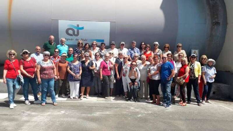 Grupo de alumnos de Peritia et Doctrina que visitó las instalaciones de Aguas de Telde (Foto Aguas de Telde) 