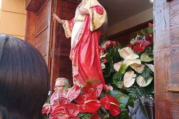 El Sagrado Corazón de Jesús, de procesión por La Garita (Foto TA)