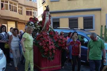 El Sagrado Corazón de Jesús, de procesión por La Garita (Foto TA)