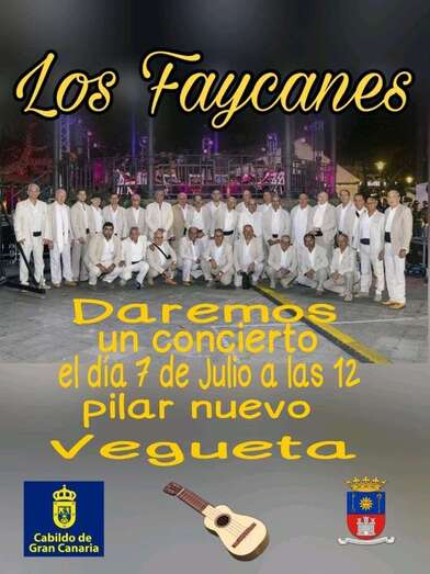 Cartel del concierto de Los Faycanes de este domingo en Vegueta (Foto TA)